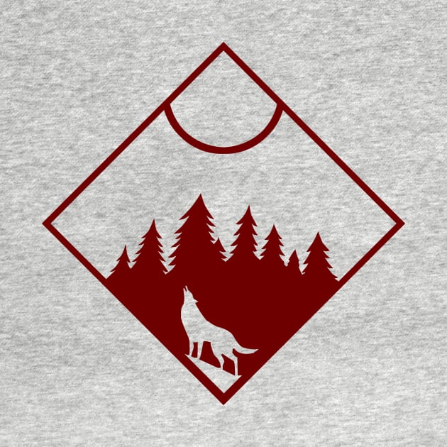 Wolf Diamond MAROON by ArtbyCorey